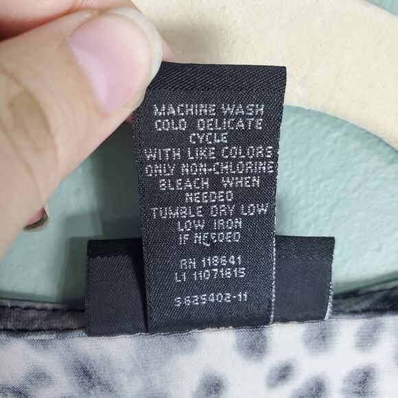 Lane Bryant Womens Ruffle Faux Wrap Leopard Print Midi Dress Size 14/16 - Picture 6 of 7